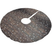 Rustic Wood Snowflake Pattern Kerstboom Rok (Gekanteld)