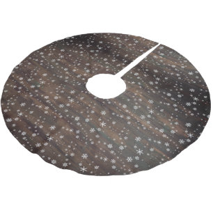 Rustic Wood Snowflake Pattern Kerstboom Rok