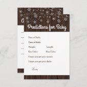 Rustic Wood Snowflake Predictions and Advice Kaart (Voorkant / Achterkant)