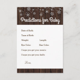 Rustic Wood Snowflake Predictions and Advice Kaart