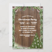 Rustic Wood Snowflake Winter Wedding Kaart (Voorkant)