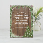 Rustic Wood Snowflake Winter Wedding Kaart (Staand voorkant)