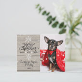 Rustic Wood Snowflakes kerstcadeau Kaart (Staand voorkant)