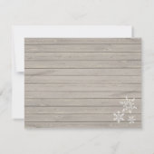 Rustic Wood Snowflakes kerstcadeau Kaart (Achterkant)