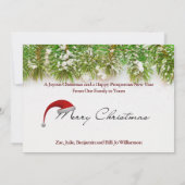 Rustic Wood Snowman Lijst met tekst op achterfoto Feestdagenkaart (Achterkant)