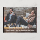 Rustic Wood sparen het Briefkaart van de Aankondig (Voorkant)