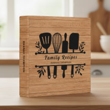 Rustic Wood Specialized Cookbook Family Recipes