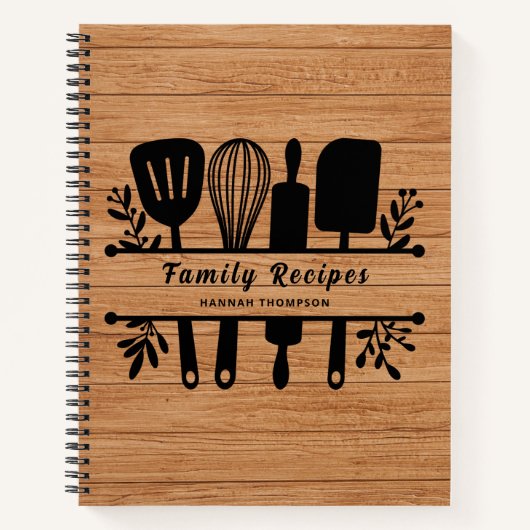 Rustic Wood Specialized Cookbook Family Recipes Notitieboek (Voorkant)
