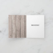 Rustic Wood Starfish Beach Dank u Bedankkaart (Binnen)