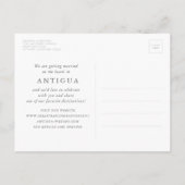 Rustic Wood Starfish Beach Wedding Save the Date Aankondigingskaart (Achterkant)