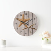Rustic Wood Starfish Grote Klok (Huis)