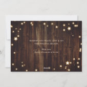 Rustic Wood Starry-fotografie met kerstkaarten Feestdagenkaart (Achterkant)
