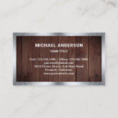 Rustic Wood Steel Hand Saw Handyman Carpenter Visitekaartje (Achterkant)