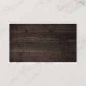 Rustic Wood String Light Botanical Wedding Website Informatiekaartje (Achterkant)