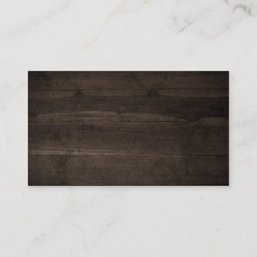 Rustic Wood String Light Botanical Wedding Website Informatiekaartje (Achterkant)