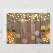 Rustic Wood String Light Company Kerstmis Kaart (Achterkant)