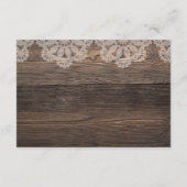 Rustic Wood String light Wedding DETAILS Informatiekaartje (Achterkant)