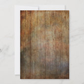 Rustic Wood & String Lights Birthday Party Kaart (Achterkant)