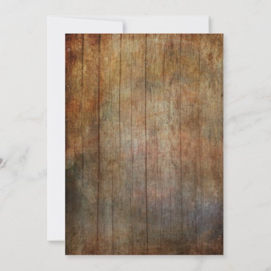 Rustic Wood & String Lights Birthday Party Kaart (Achterkant)