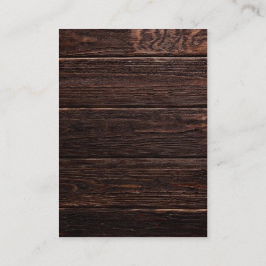 Rustic Wood String Lights Blue Floral Wedding Informatiekaartje (Achterkant)