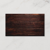 Rustic Wood String Lights Burgundy Wedding Website Visitekaartje (Achterkant)