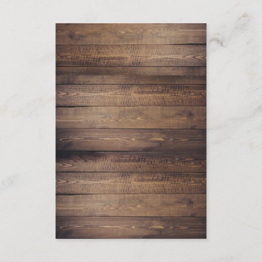 Rustic Wood & String Lights | Details van het wiel Informatiekaartje (Achterkant)