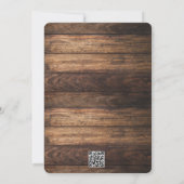 Rustic Wood String Lights Engagement Party Kaart (Achterkant)