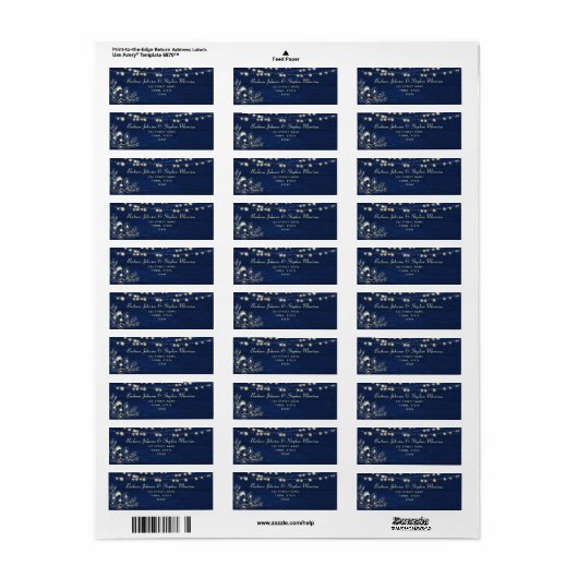 Rustic Wood String Lights Etiket (Full Sheet)