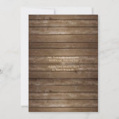 Rustic Wood & String Lights Graduation Party Kaart (Achterkant)