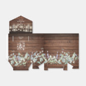 Rustic Wood String Lights Greenery Foliage Wedding Bedankdoosjes (Uitgevouwen)