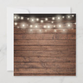 Rustic Wood String Lights Greenery Vrijgezellenfee Kaart (Achterkant)