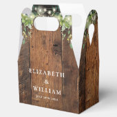 Rustic Wood String Lights Greenery Wedding Bedankdoosjes (Geopend)