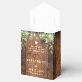 Rustic Wood String Lights Greenery Wedding Bedankdoosjes (Geopend)