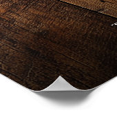 Rustic Wood String Lights Huwelijk Welkom Teken Poster (Hoek)