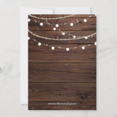 Rustic Wood String Lights Jingle Mingle Kaart (Achterkant)