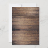 Rustic Wood & String Lights | Lace-Vrijgezellenfee Kaart (Achterkant)