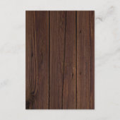 Rustic Wood String Lights Lace Wedding Details Informatiekaartje (Achterkant)