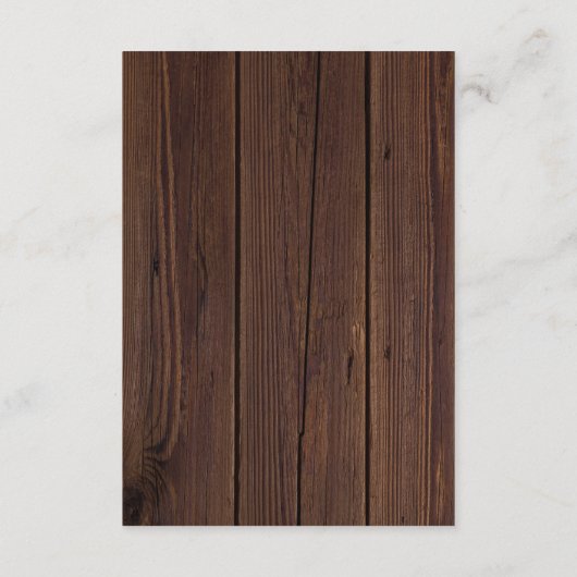 Rustic Wood String Lights Lace Wedding Details Informatiekaartje (Achterkant)