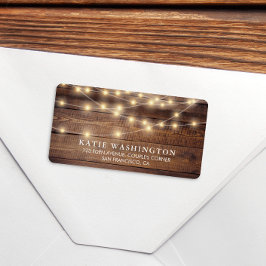 Rustic Wood & String Lights |  Lace Wedding Etiket