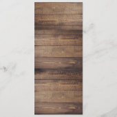 Rustic Wood & String Lights | Lace Wedding Program Programmakaart (Achterkant)