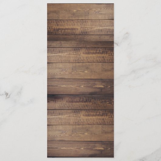 Rustic Wood & String Lights | Lace Wedding Program Programmakaart (Achterkant)