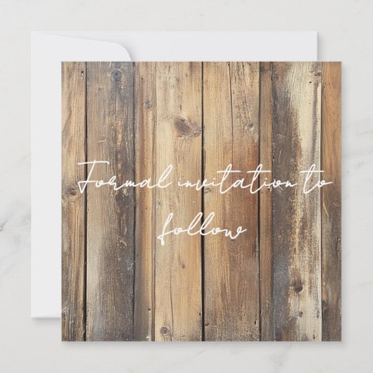 Rustic Wood String Lights Mason Jar Save the Dates (Achterkant)