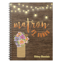 Rustic Wood String Lights "Matron-of-Honor"