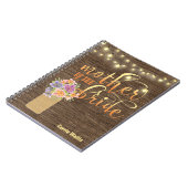 Rustic Wood String Lights Moeder van de Bride Notitieboek (Linkerzijde)