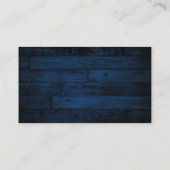 Rustic Wood String Lights Navy Blue Website Informatiekaartje (Achterkant)