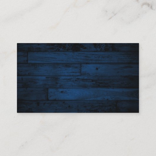 Rustic Wood String Lights Navy Blue Website Informatiekaartje (Achterkant)