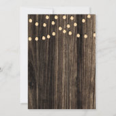 Rustic Wood String Lights Retirement Kaart (Achterkant)