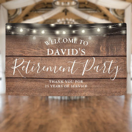 Rustic Wood String Lights Retirement Party Spandoek