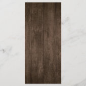 Rustic Wood String Lights Sunflower Wedding Menu (Achterkant)