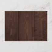 Rustic wood string lights wedding guest details informatiekaartje (Achterkant)